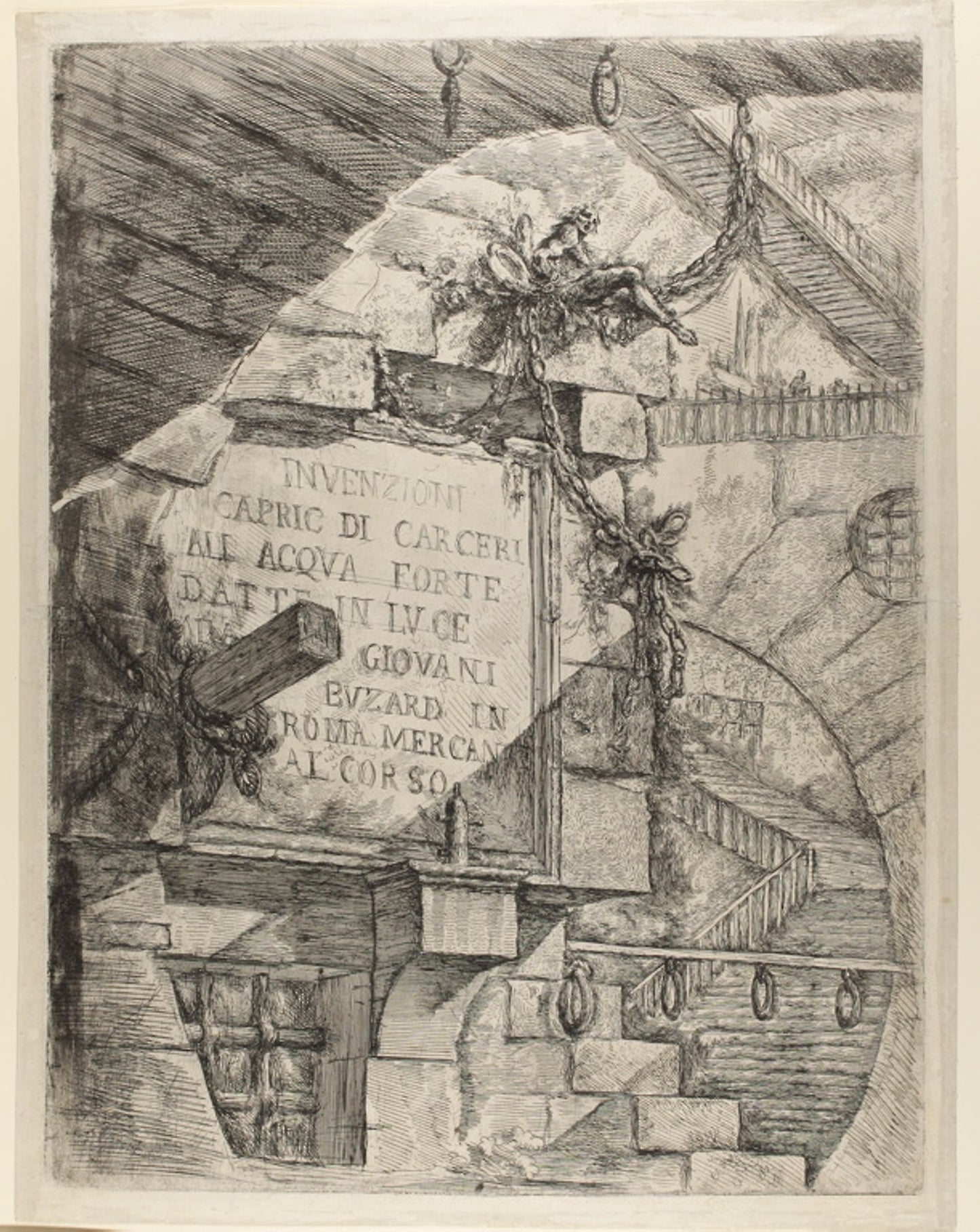 Title Page from Imaginary Prisons -  Giovanni Battista Piranesi,  Poster Print Wall Art