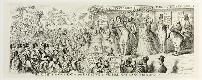 The Rights of Women or the Effects of Female Enfranchisement from George Cruikshank's Steel Etchings to The Comic Almanacks by  1835-1853 by  George Cruikshank (English, 1792-1878),23x16