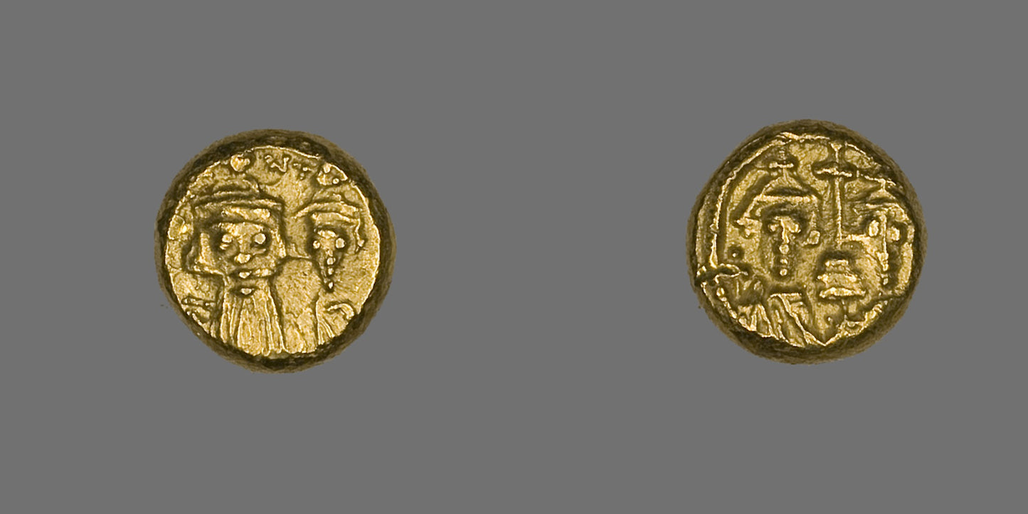 Solidus (Coin) of Tiberius II Constantinus -  Byzantine,  Poster Print Wall Art