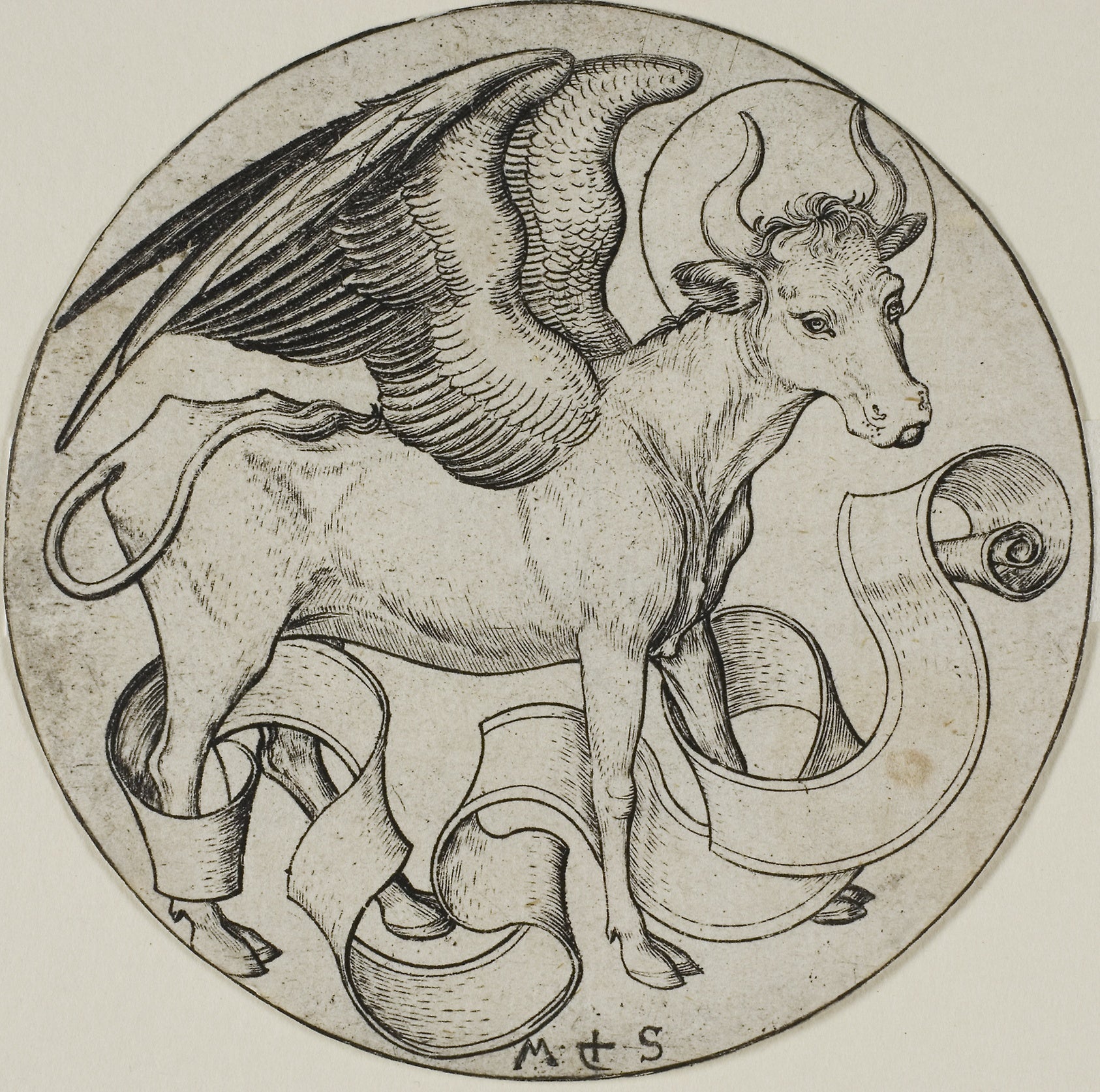 The Ox of St. Luke: Martin Schongauer,16x12"(A3) Poster