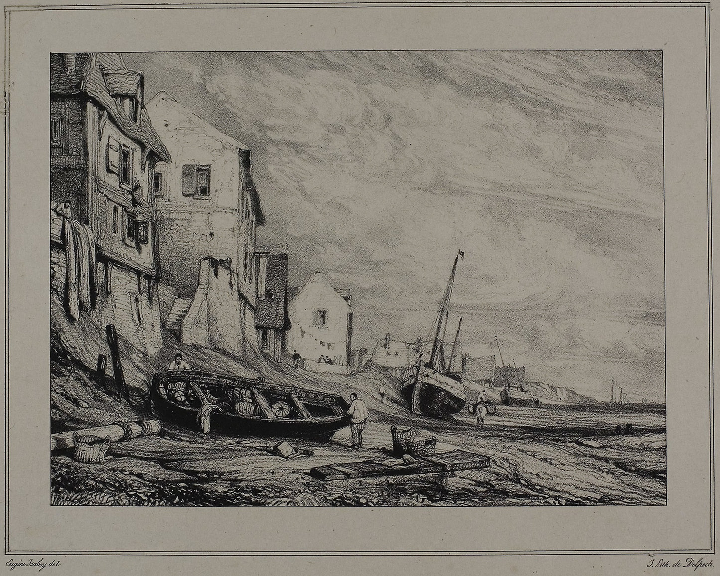 Normandy -  Eugène Isabey (French, 1803-1886),  Poster Print Wall Art