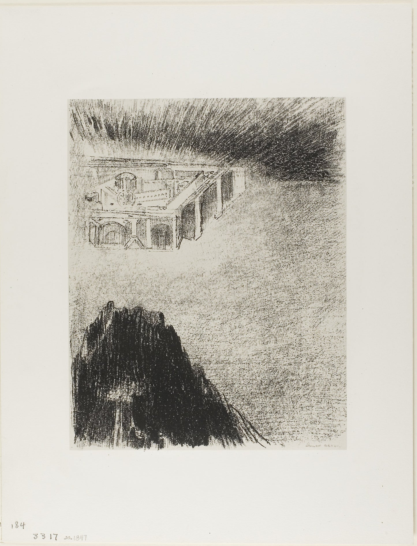 And I John Saw the Holy City, New Jerusalem, Coming Down from God Out of Heaven, plate 11 of 12 -  Odilon Redon,  Poster Print Wall Art