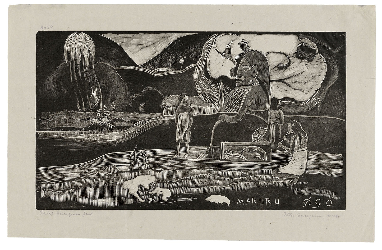Maruru (Offerings of Gratitude), from the Noa Noa Suite: Paul Gauguin (French, 1848-1903),16x12"(A3) Poster
