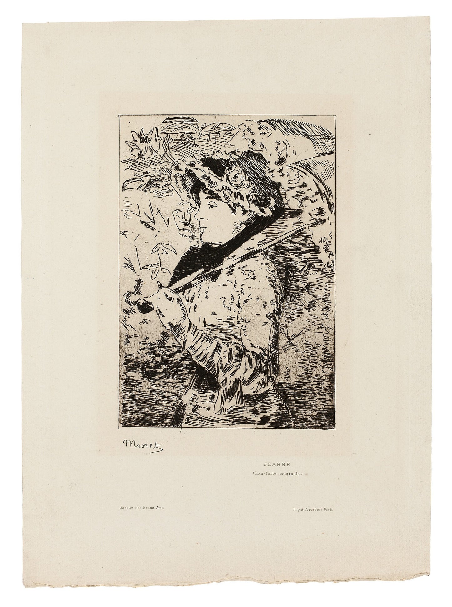 Jeanne (Spring) -  Édouard Manet (French, 1832-1883),  Poster Print Wall Art