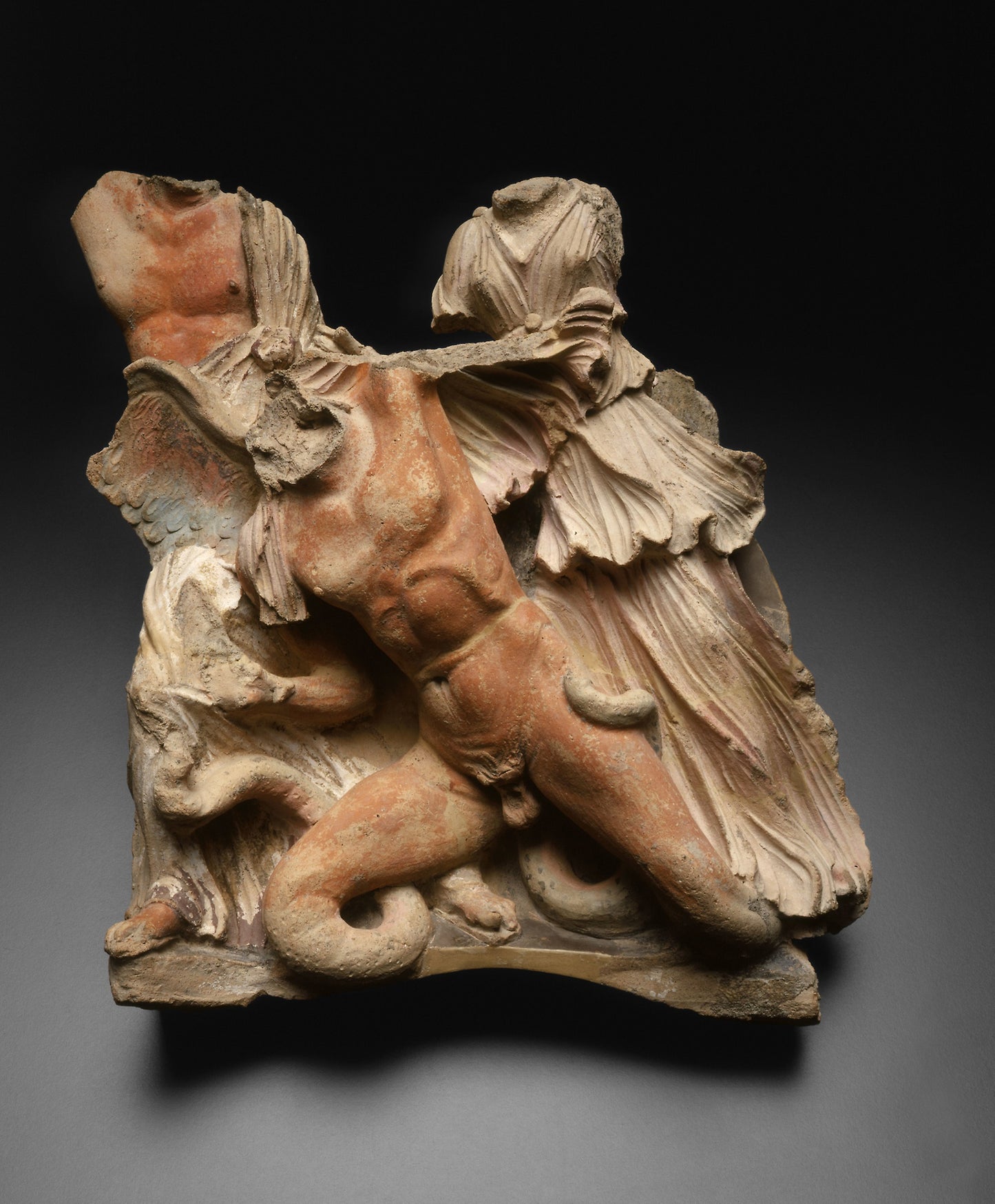 Architectural Relief Depicting the Gigantomachy (Battle Between Gods and Giants) -  Etruscan,  Poster Print Wall Art