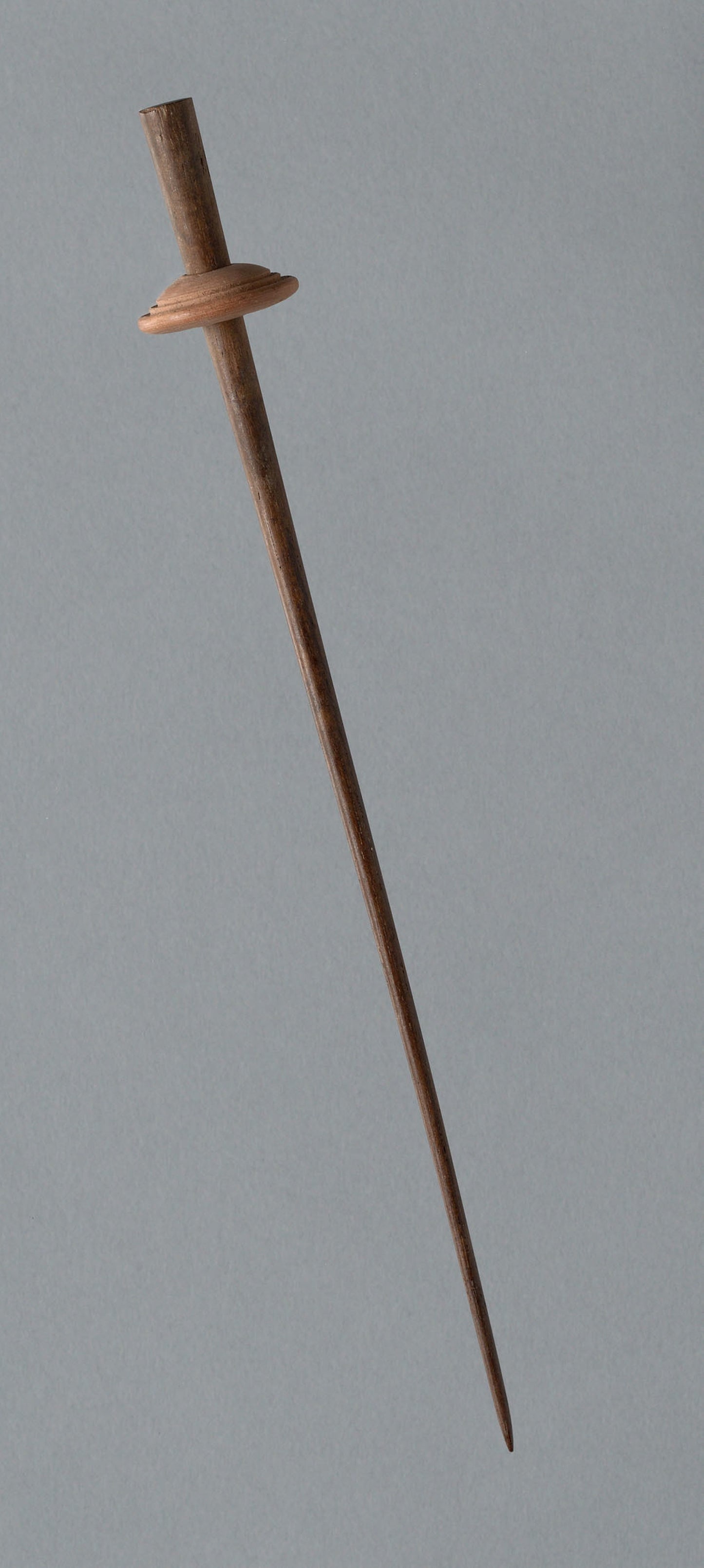 Wooden Spindle with Ceramic Whorl -  Peru, Possibly central coast,  Poster Print Wall Art
