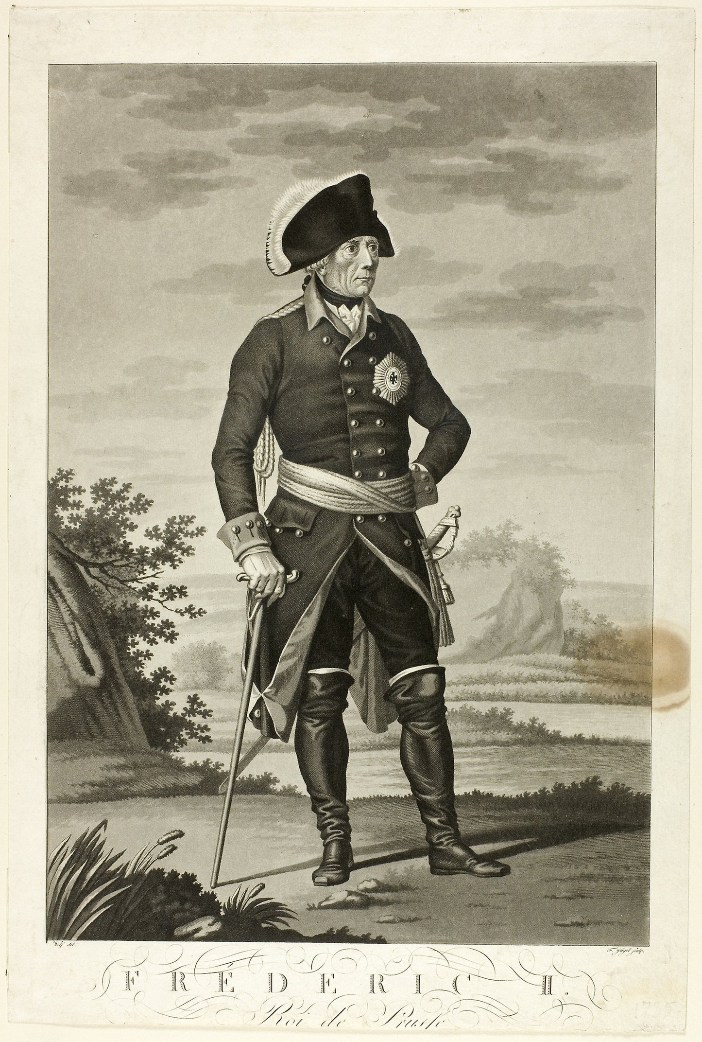 Frederick II, Roi de Prusse -  Johann Friedrich Jugel,  Poster Print Wall Art