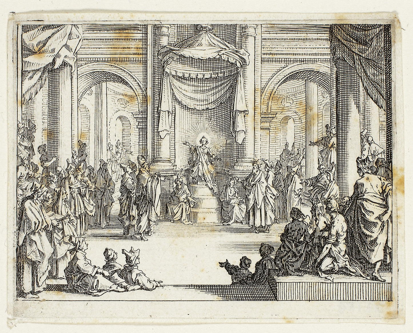 Jesus Among the Doctors, from The New Testament -  Jacques Callot (French, 1592-1635),  Poster Print Wall Art