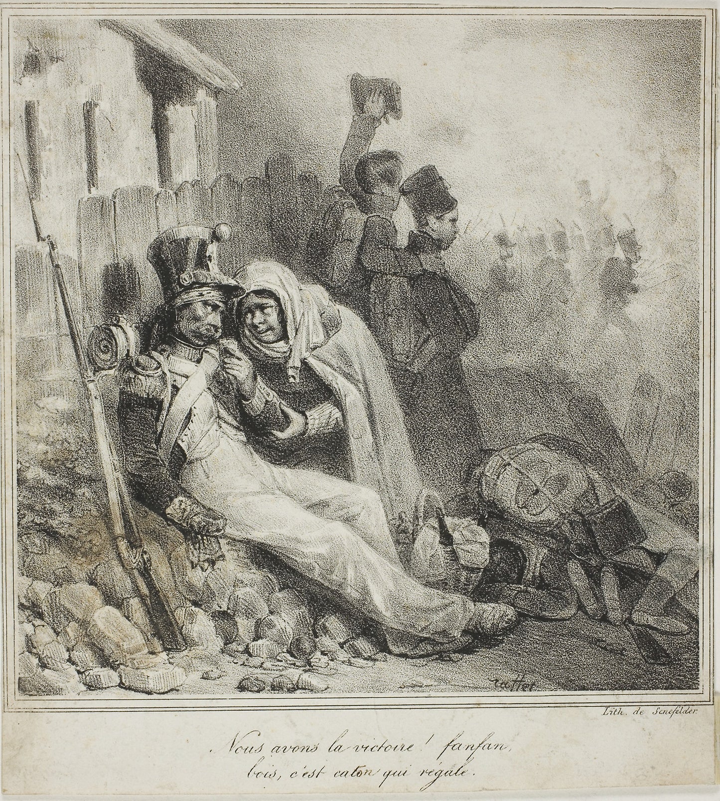 We Have Won! -  Denis Auguste Marie Raffet (French, 1804-1860),  Poster Print Wall Art