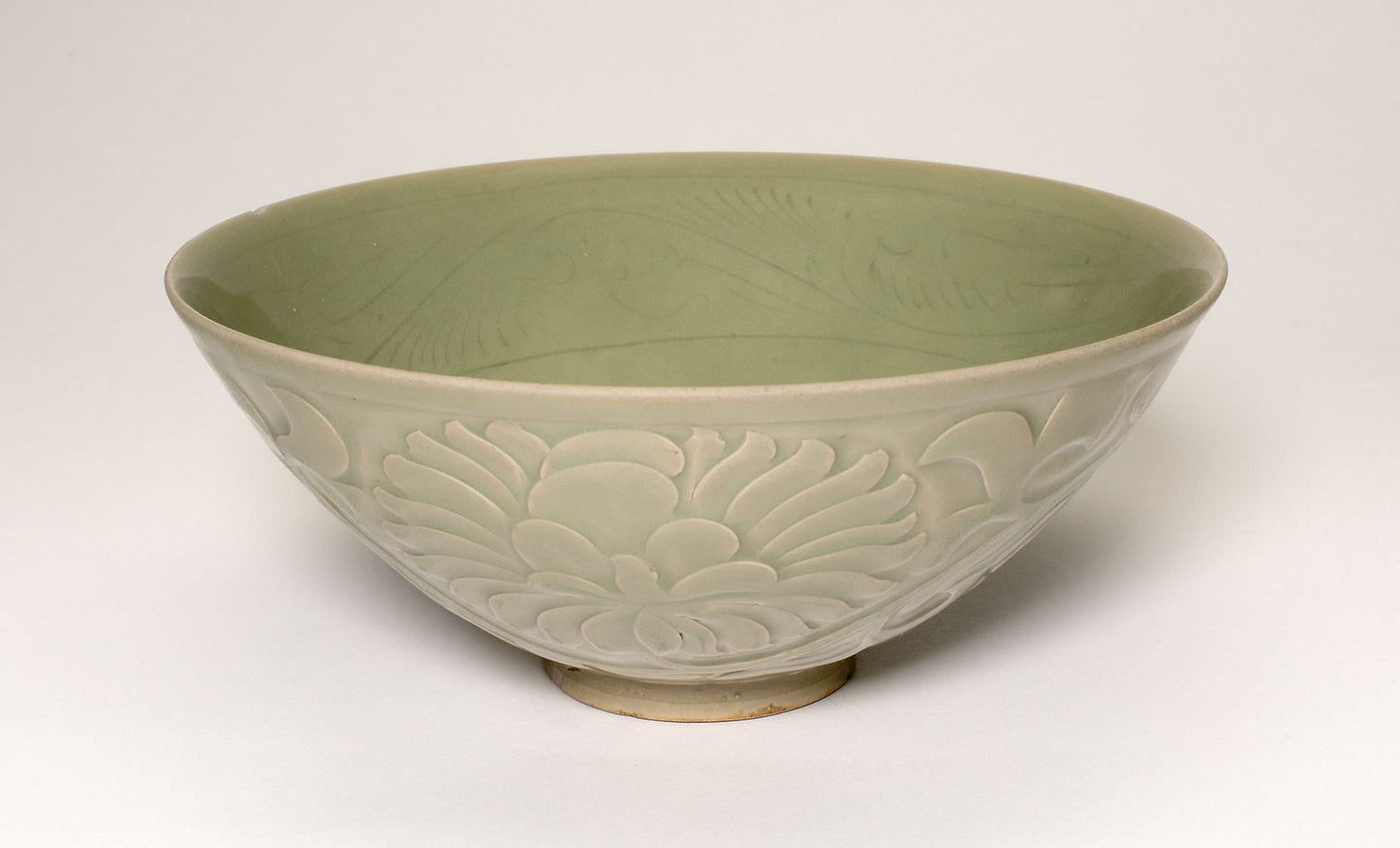 Conical Bowl with Peony Scroll and Leaves -  China,  Poster Print Wall Art