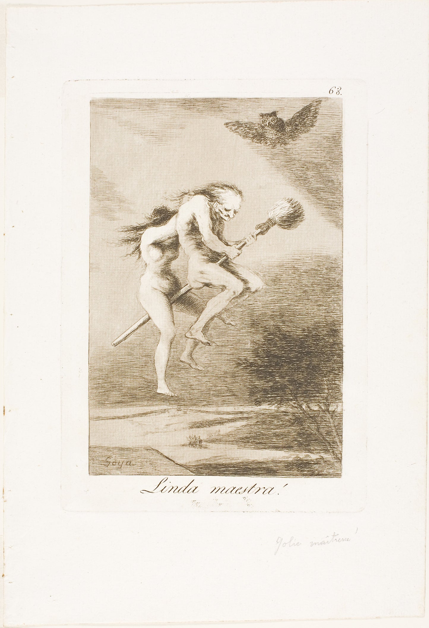 Pretty Teacher!, plate 68 from Los Caprichos -  Francisco José de Goya y Lucientes,  Poster Print Wall Art
