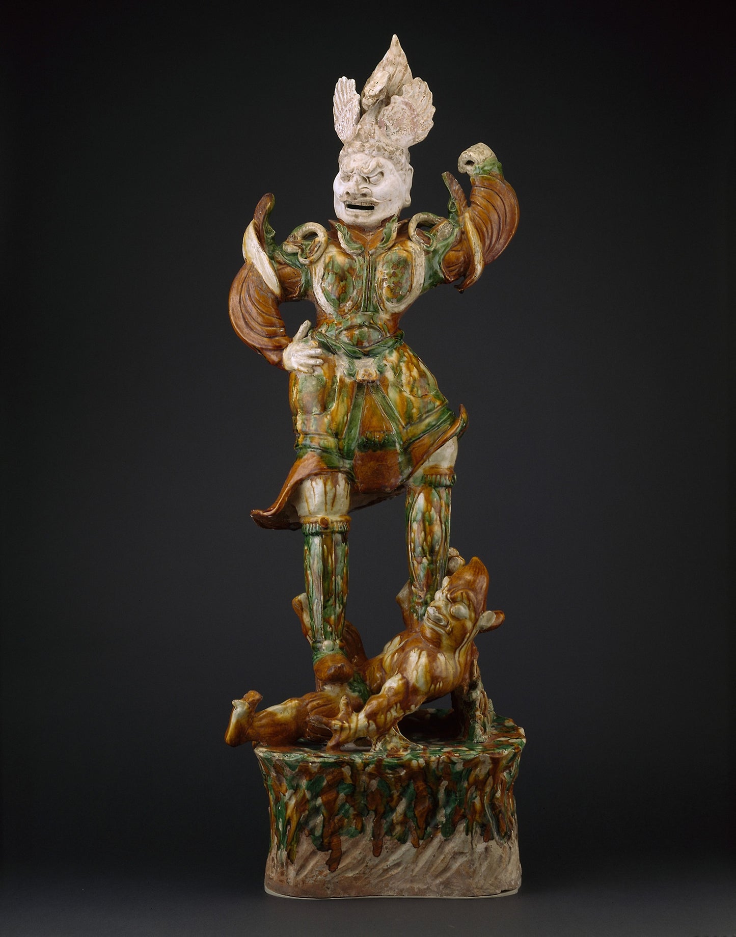 Armored Guardian King (Tianwang) Trampling Demon -  China,  Poster Print Wall Art