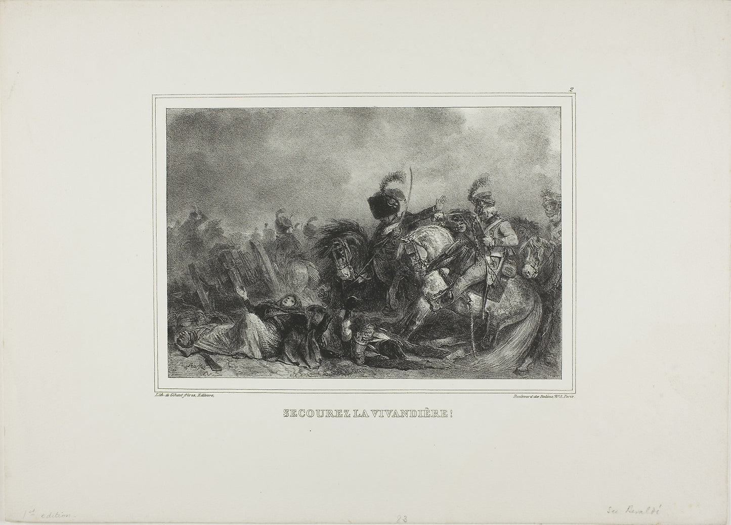 Help the canteen manager! -  Denis Auguste Marie Raffet (French, 1804-1860),  Poster Print Wall Art