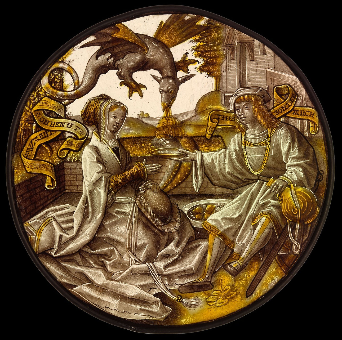 Lovers in a Garden: Northern Netherlandish, Poster Print Wall Art