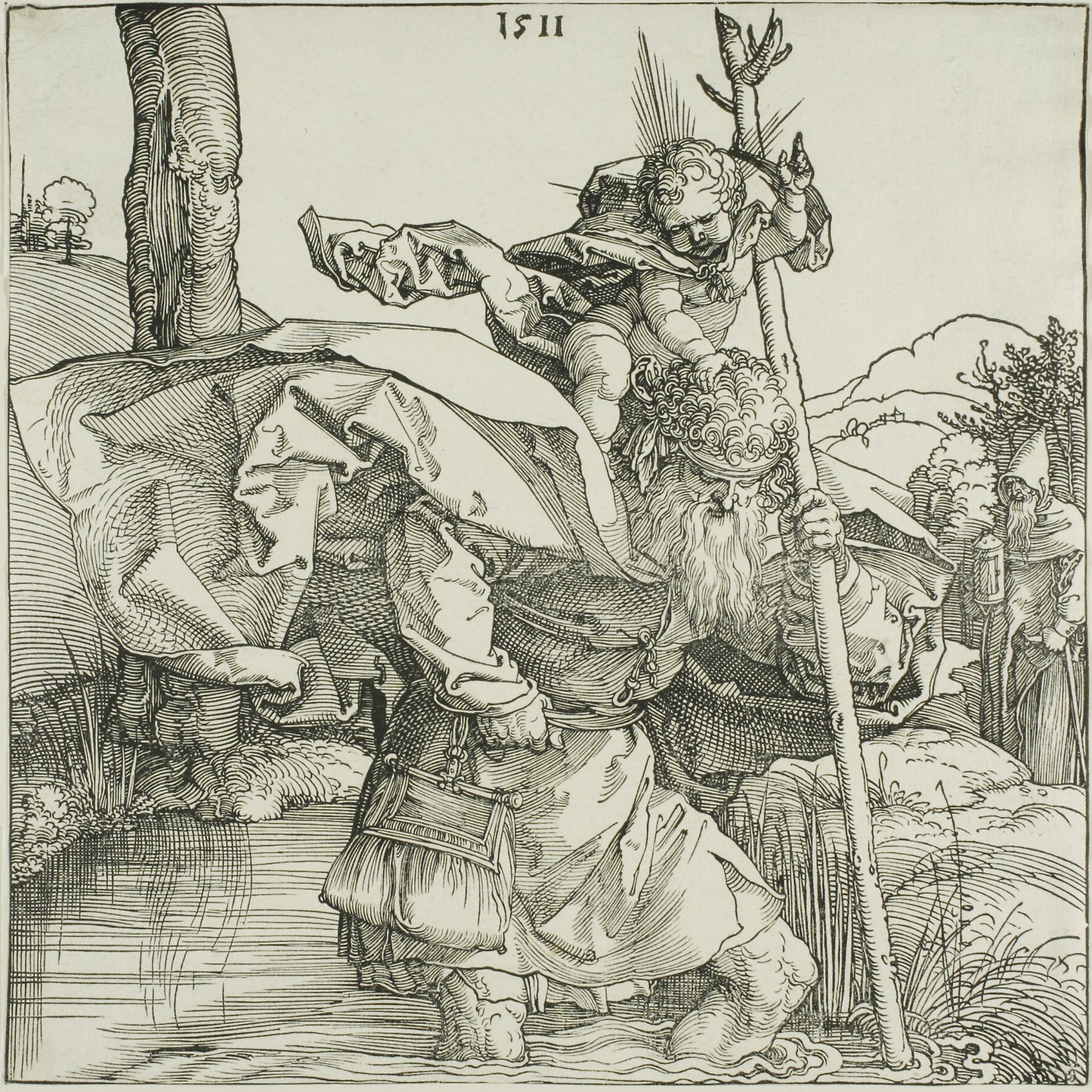 Saint Christopher -  Albrecht Dürer,  Poster Print Wall Art