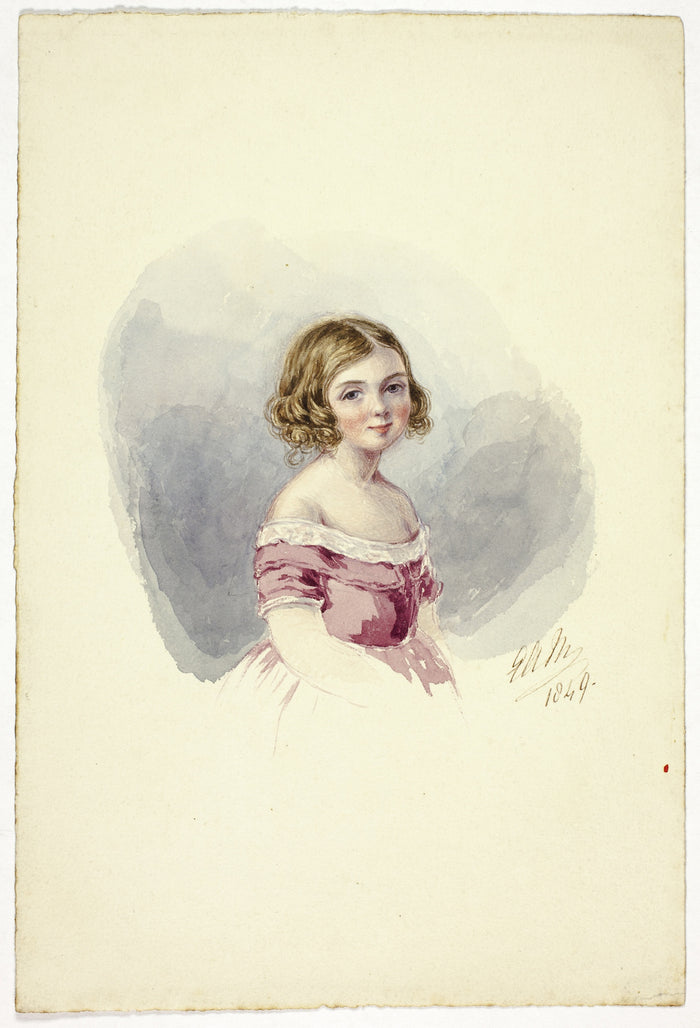 Portrait of a Young Girl: Elizabeth Murray,16x12