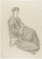 Mrs. William Morris Seated in Chair: Dante Gabriel Rossetti,16x12"(A3) Poster