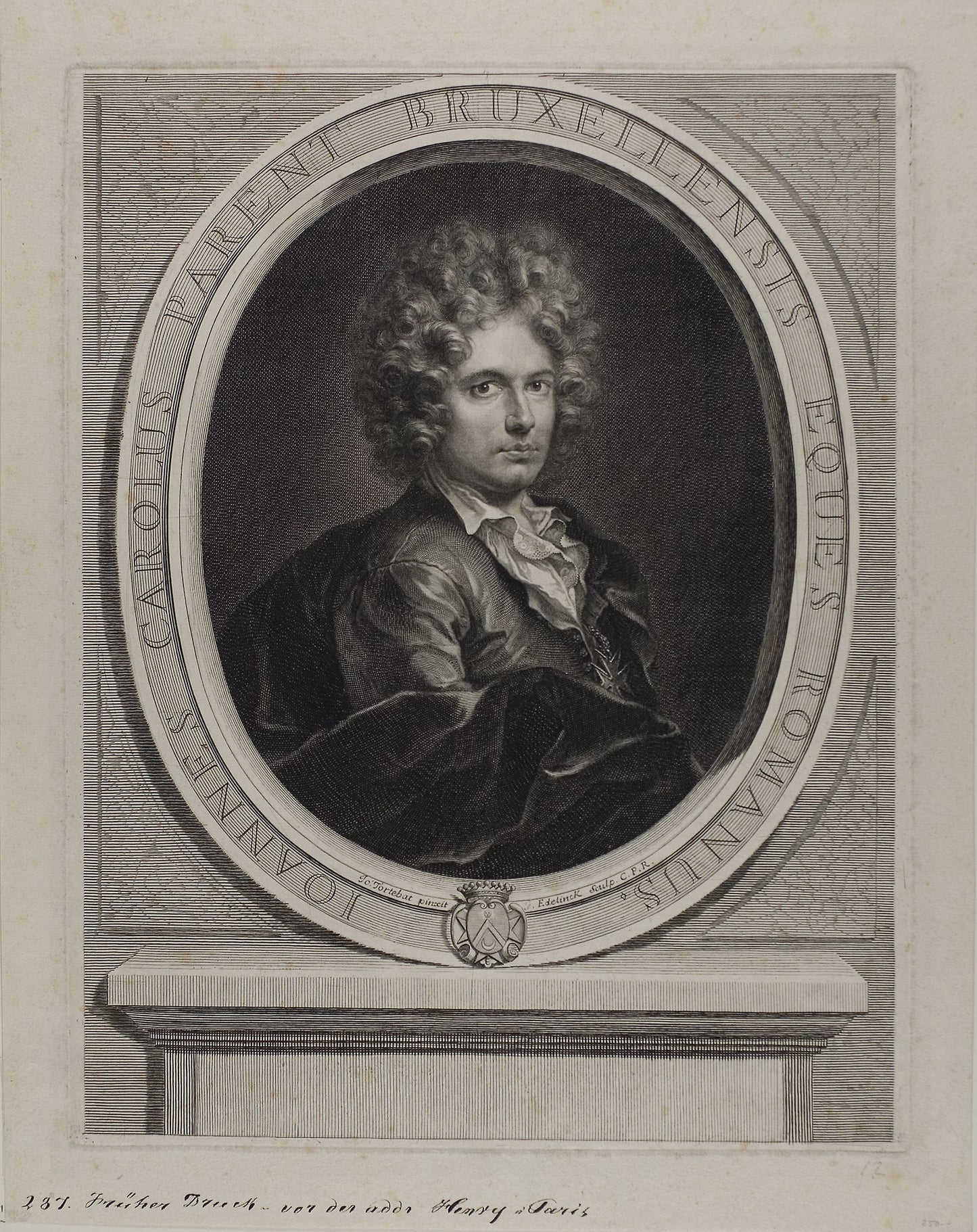 Jean-Charles Parent -  Gérard Edelinck (French, born Flanders, 1640-1707),  Poster Print Wall Art