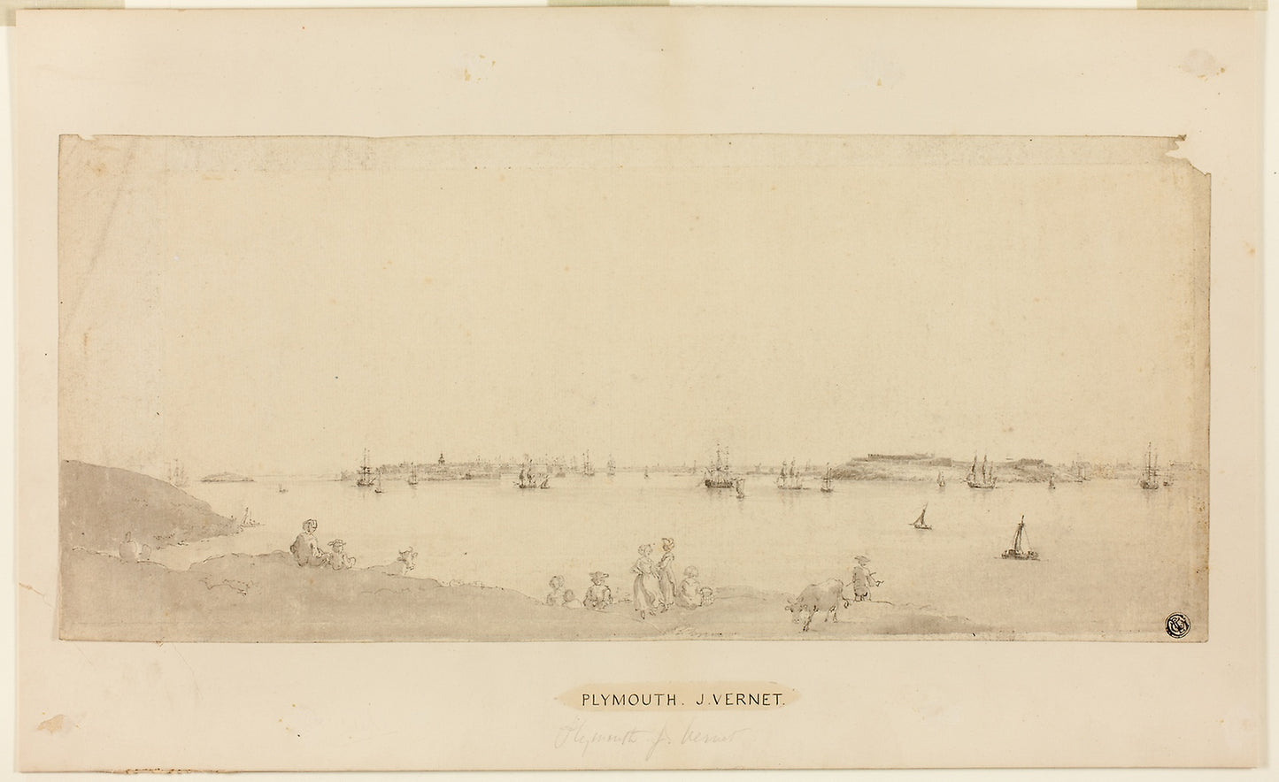 Plymouth Harbor -  Joseph Vernet,  Poster Print Wall Art