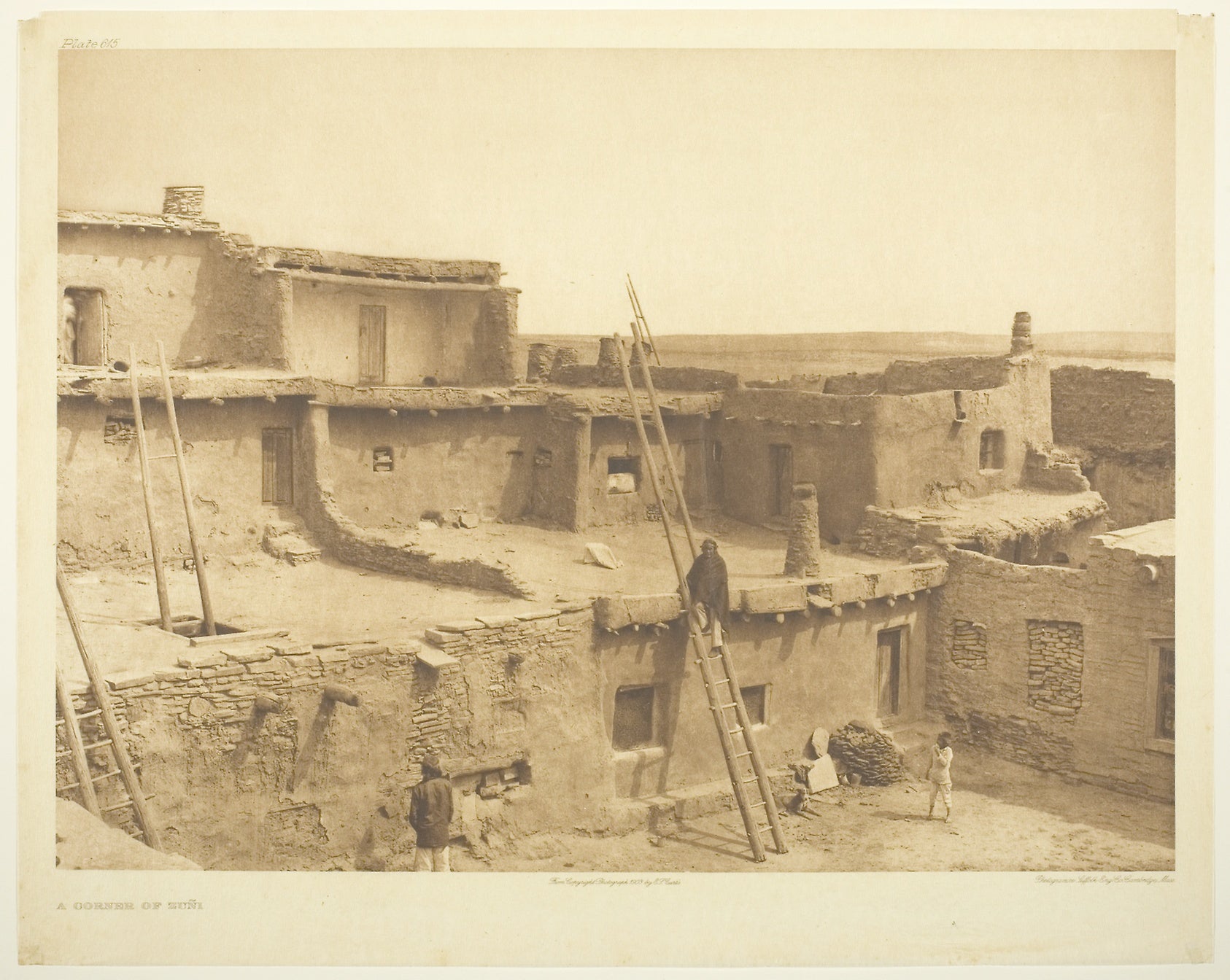 A Corner of Zuni: Edward S. Curtis,16x12"(A3) Poster