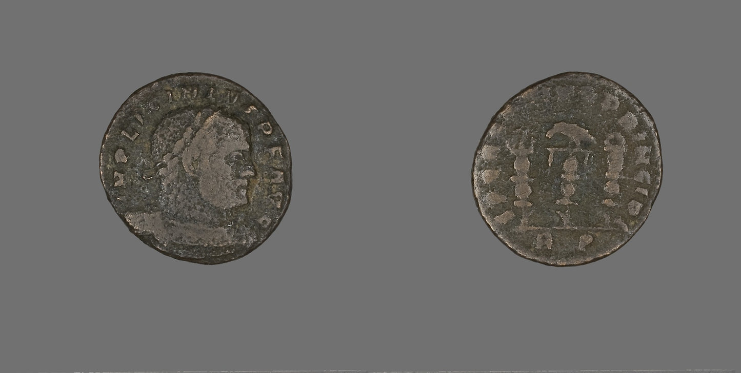 Coin Portraying Emperor Licinius -  Roman,  Poster Print Wall Art