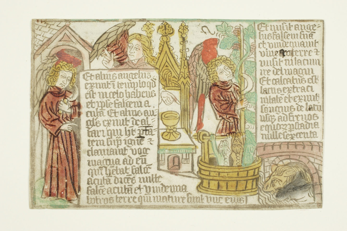 The Vintage of the Grapes of the Vine, from the Blockbook Apocalypse -  Unknown Artist,  Poster Print Wall Art