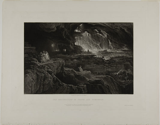 The Destruction of Sodom and Gomorrah, from Illustrations of the Bible: John Martin,16x12"(A3) Poster