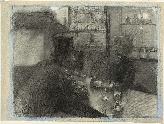Bar of the Café of the rue de Rome: Henri de Toulouse-Lautrec,16x12"(A3) Poster