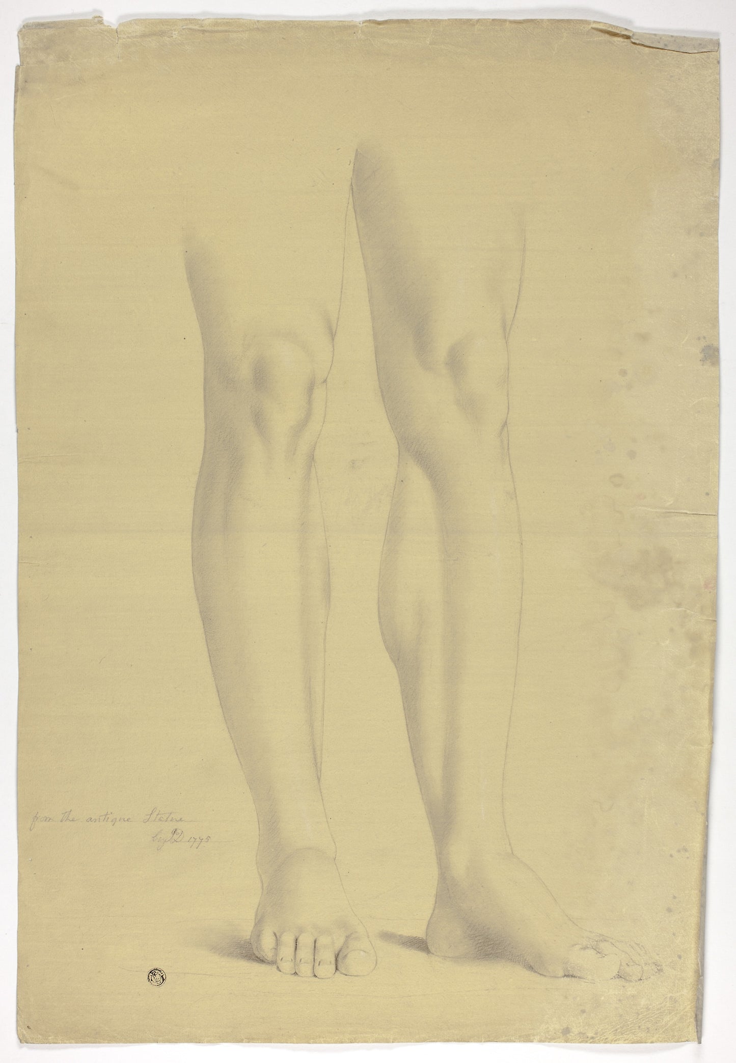Legs after Antique Statue of Standing Figure -  John Downman,  Poster Print Wall Art