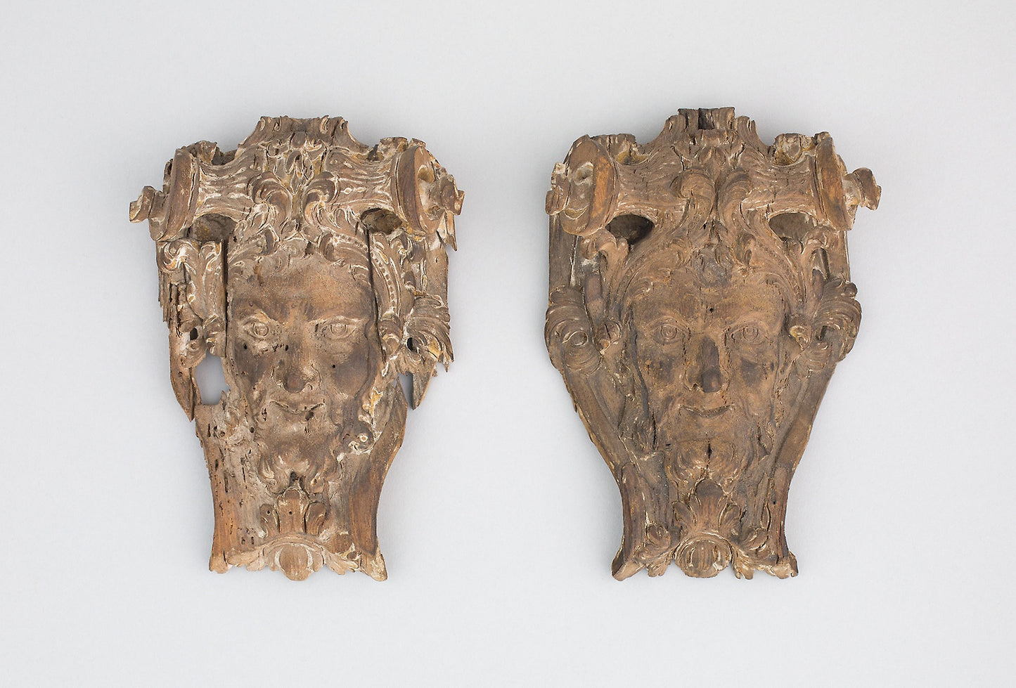 Pair of Masks -  French (probably Paris),  Poster Print Wall Art