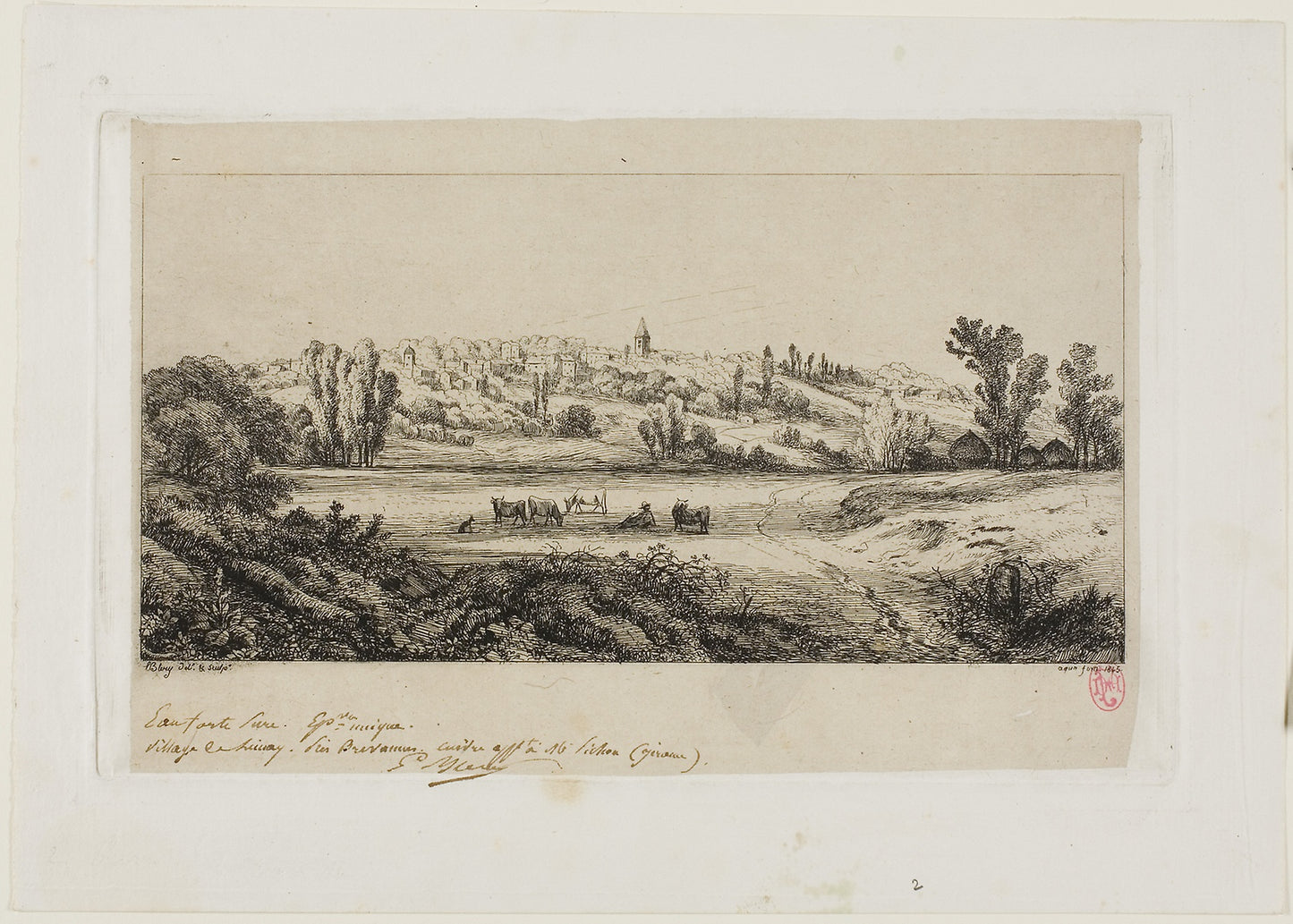 View of the Village of Limay -  Eugène Blery,  Poster Print Wall Art