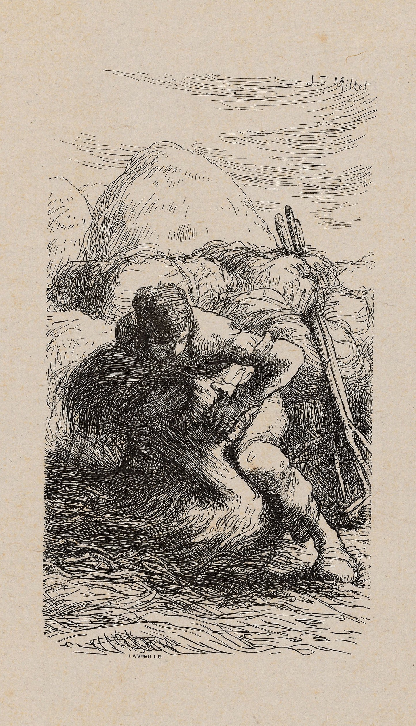 Sheaf-Binder -  Jacques Adrien Lavieille (French, 1818-1862),  Poster Print Wall Art