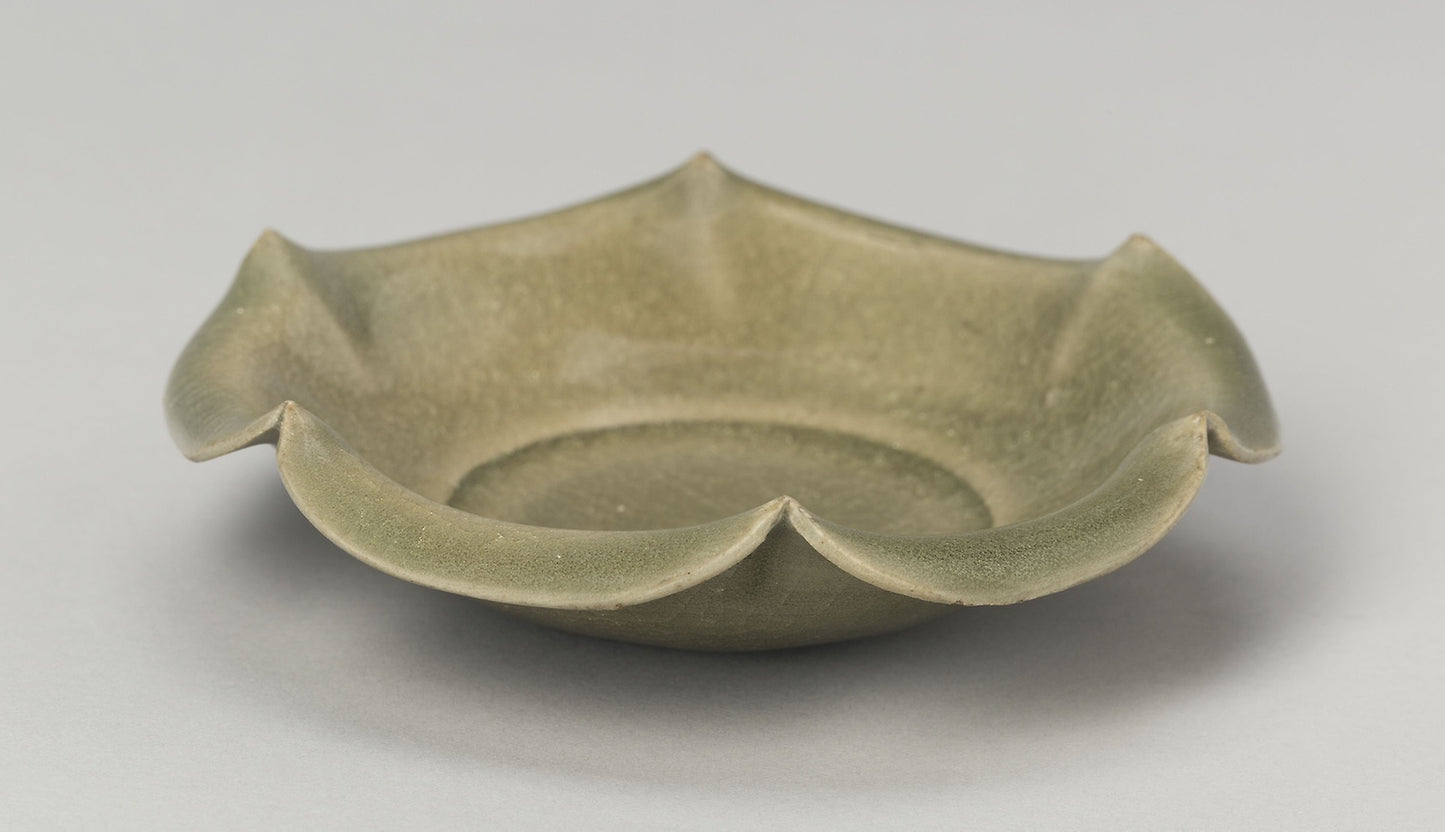 Dish with Inverted Petal-Lobed Rim -  China,  Poster Print Wall Art