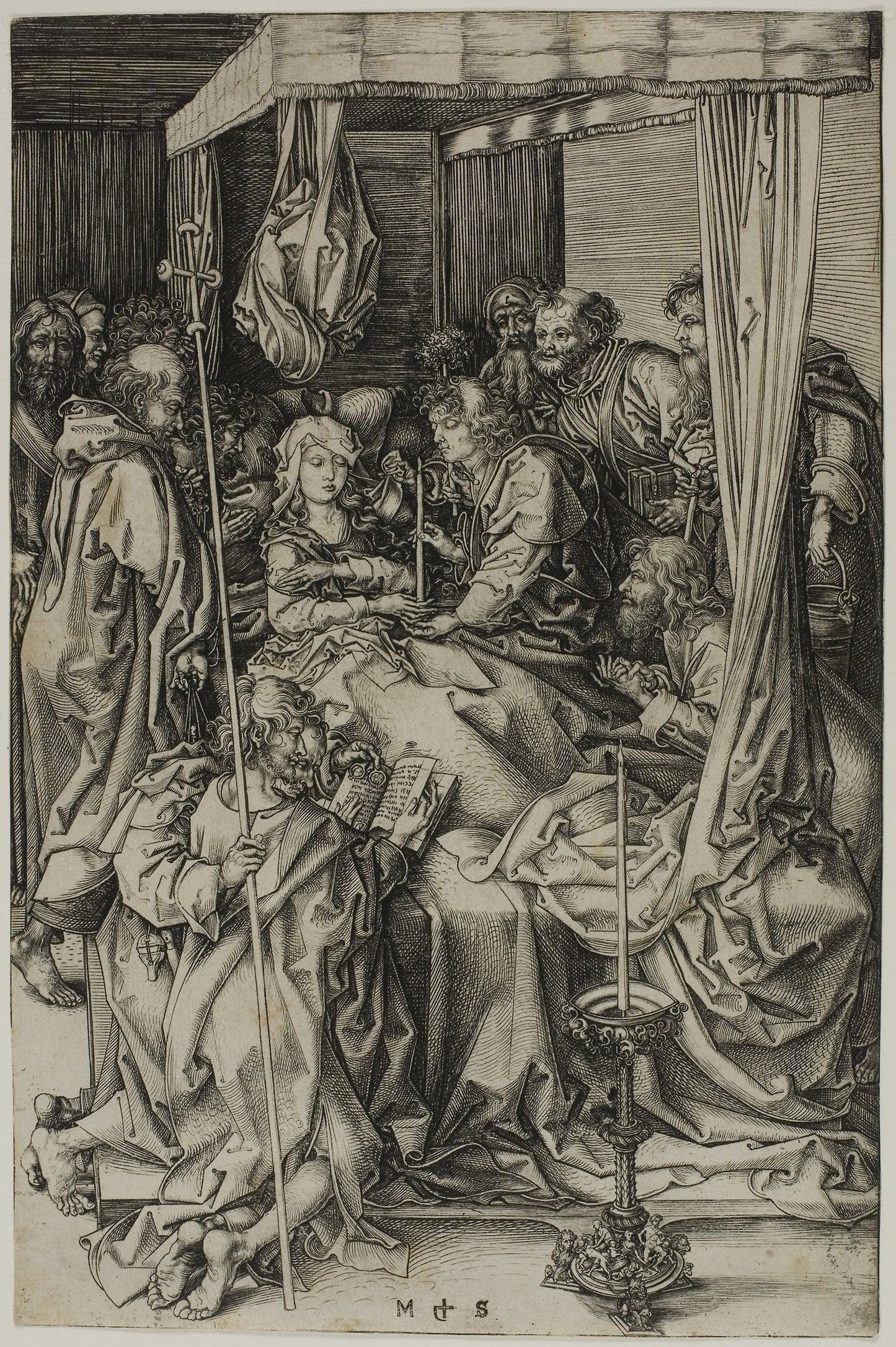 The Death of the Virgin -  Martin Schongauer,  Poster Print Wall Art