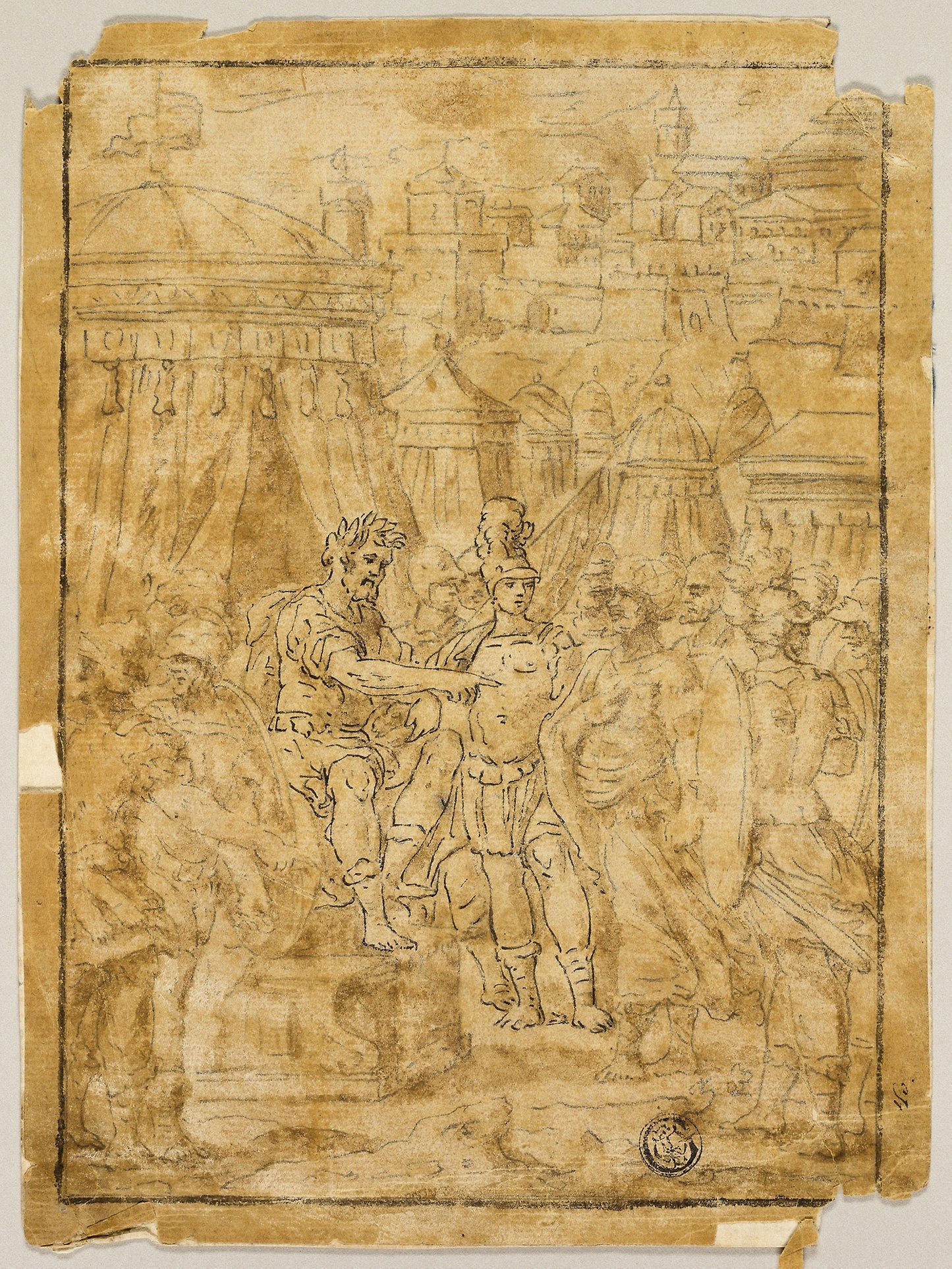 Illustration to Scene from the Liberation of Jerusalem (Gerusalemme Liberata) -  After Bernardo Castello,  Poster Print Wall Art