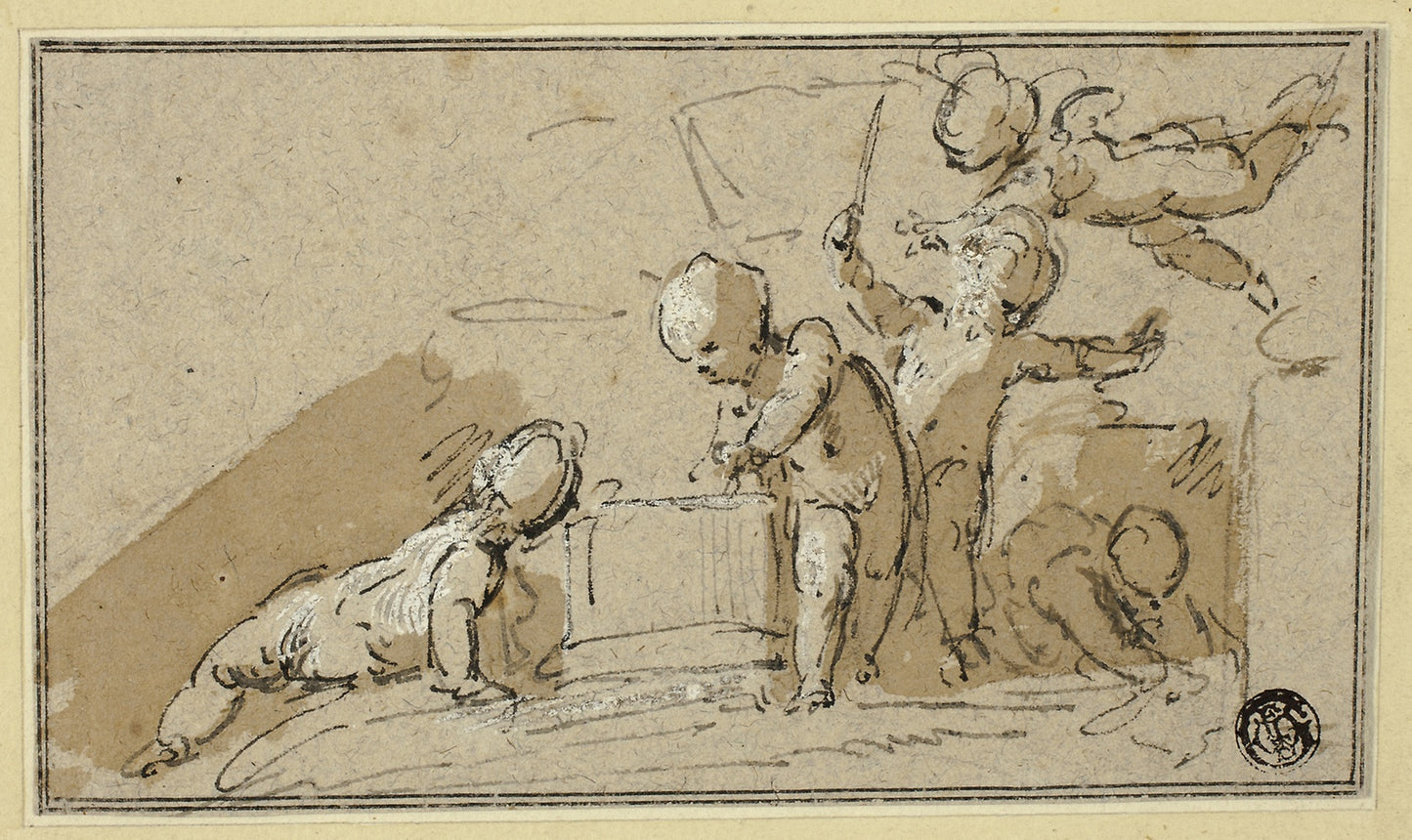 Five Putti at Play -  Jacob de Wit,  Poster Print Wall Art
