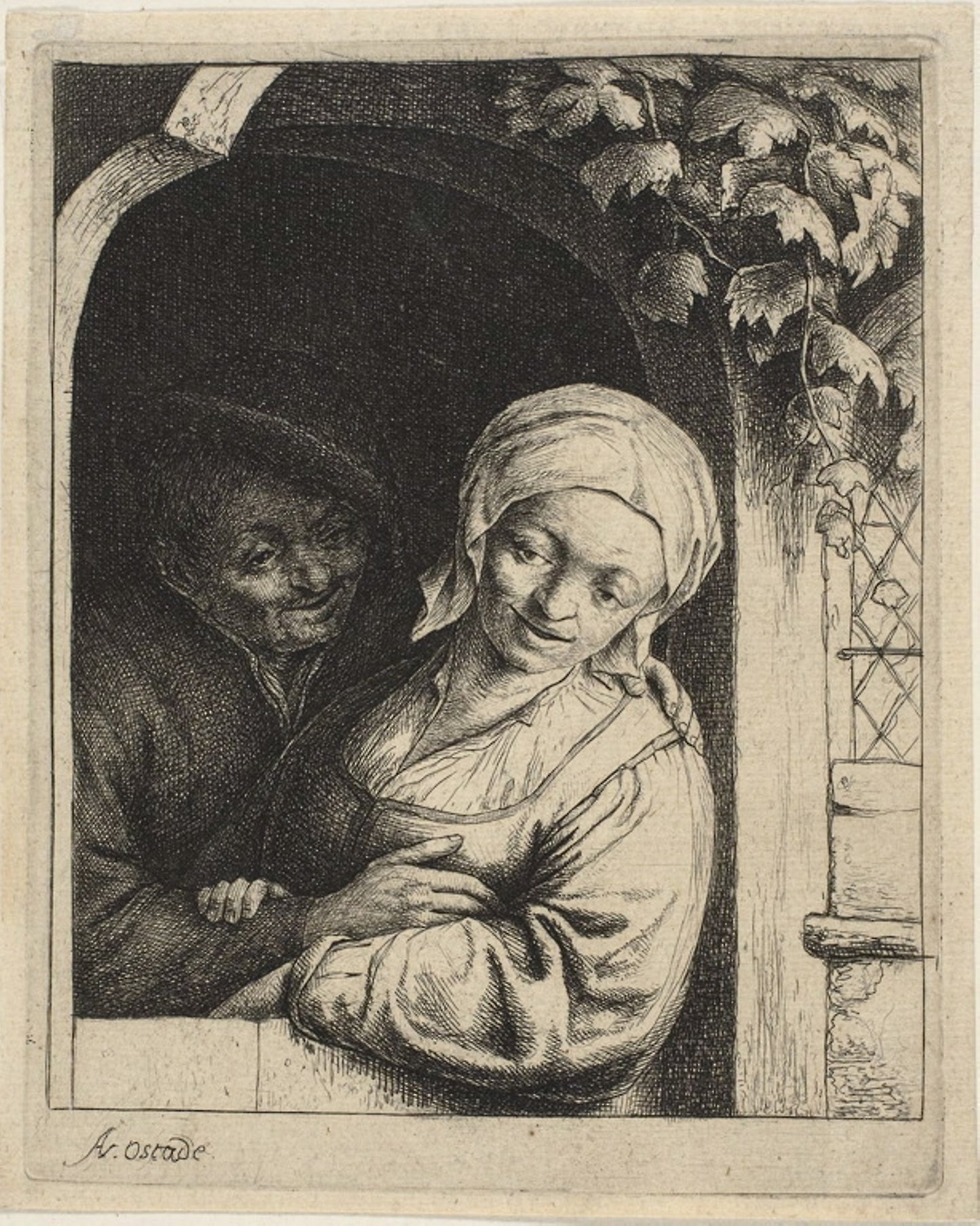 Village Romance: Adriaen van Ostade, Poster Print Wall Art