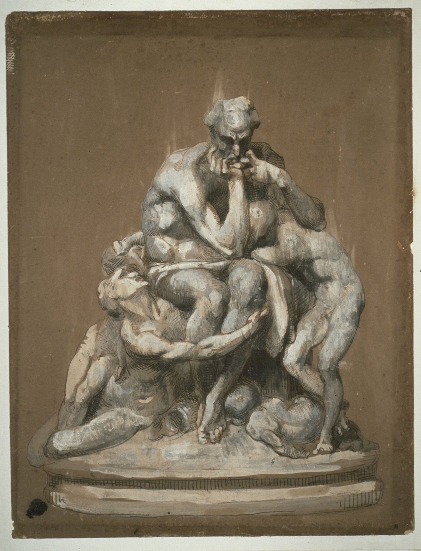 Study for the Sculpture Ugolino and His Children -  Jean Baptiste Carpeaux,  Poster Print Wall Art