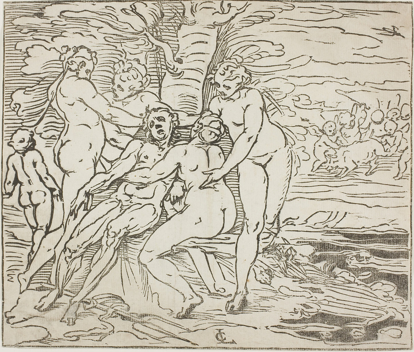 Venus Mourning the Death of Adonis -  After Luca Cambiaso ,  Poster Print Wall Art