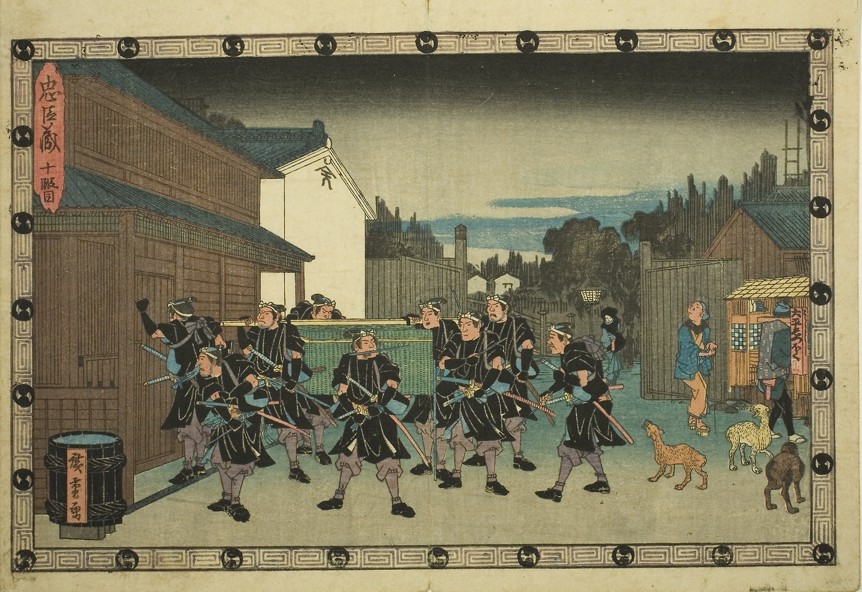 Act 10 (Judanme), from the series "The Revenge of the Loyal Retainers (Chushingura)": Utagawa Hiroshige ?? ??,16x12"(A3) Poster