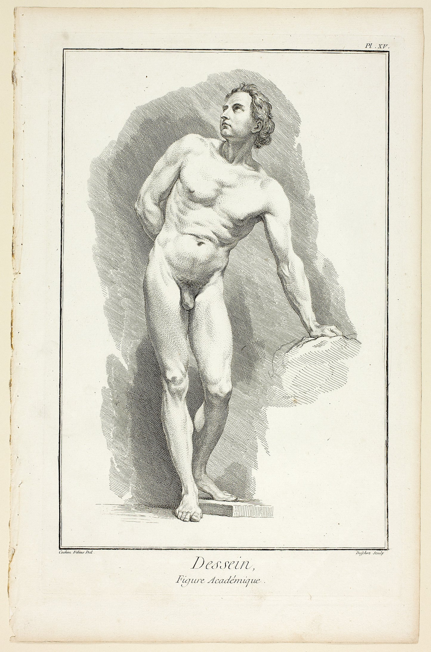 Design: Academic Figure, from Encyclopédie: A. J. Defehrt (French, active 18th century), Poster Print Wall Art