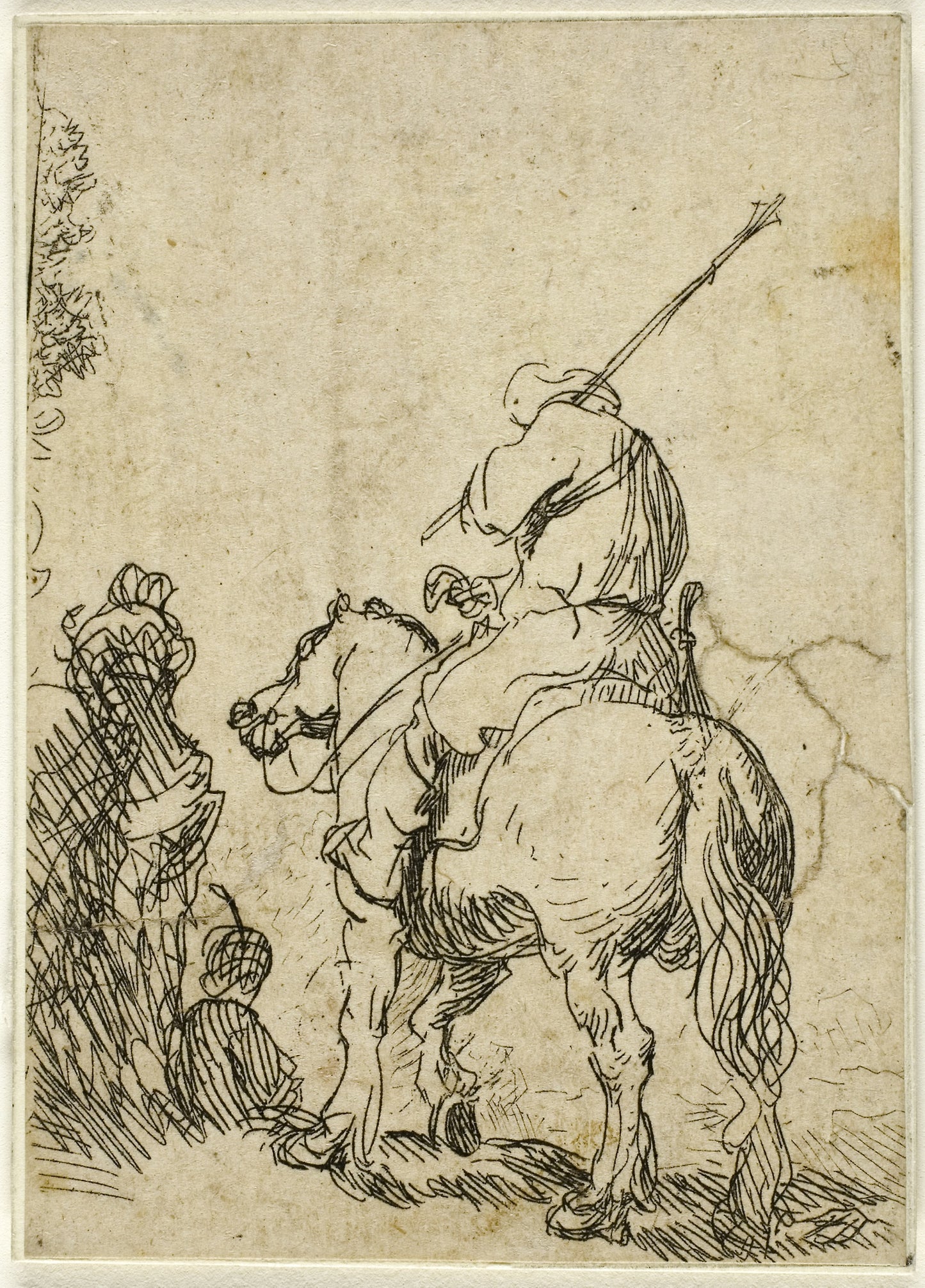 Turbaned Soldier on Horseback -  Rembrandt van Rijn,  Poster Print Wall Art