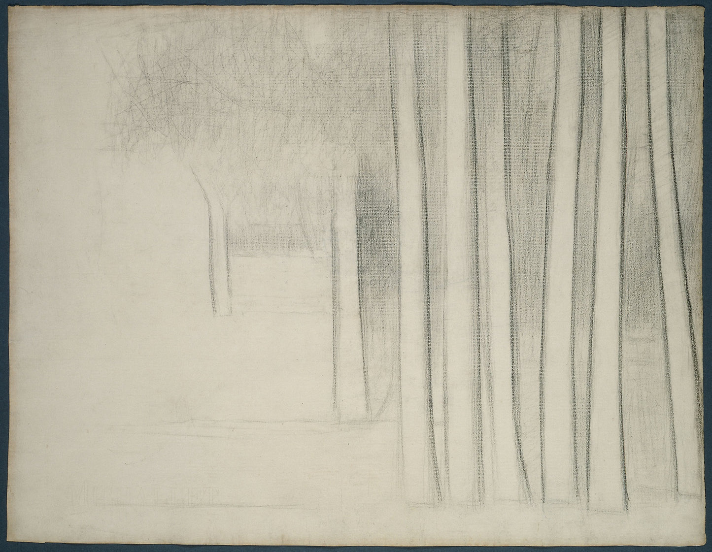 Tree Trunks (study for La Grande Jatte): Georges Seurat,16x12"(A3) Poster