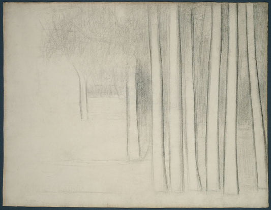Tree Trunks (study for La Grande Jatte): Georges Seurat,16x12"(A3) Poster