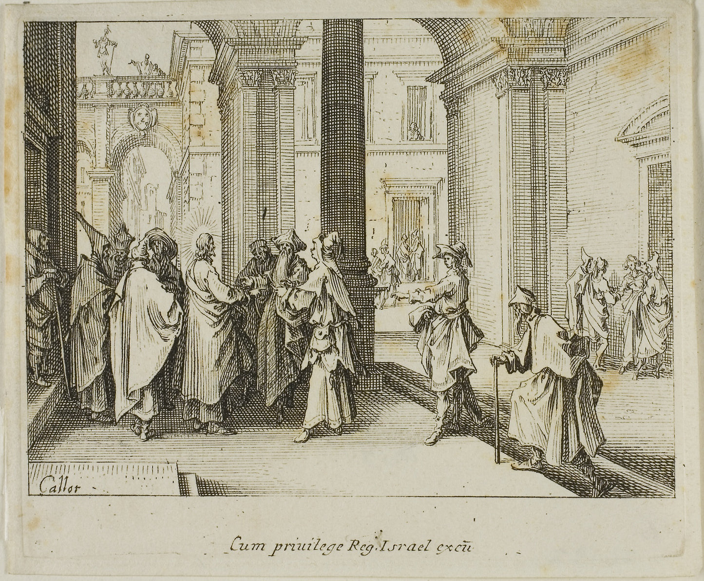 The Tribute to Caesar, from The New Testament -  Jacques Callot (French, 1592-1635),  Poster Print Wall Art