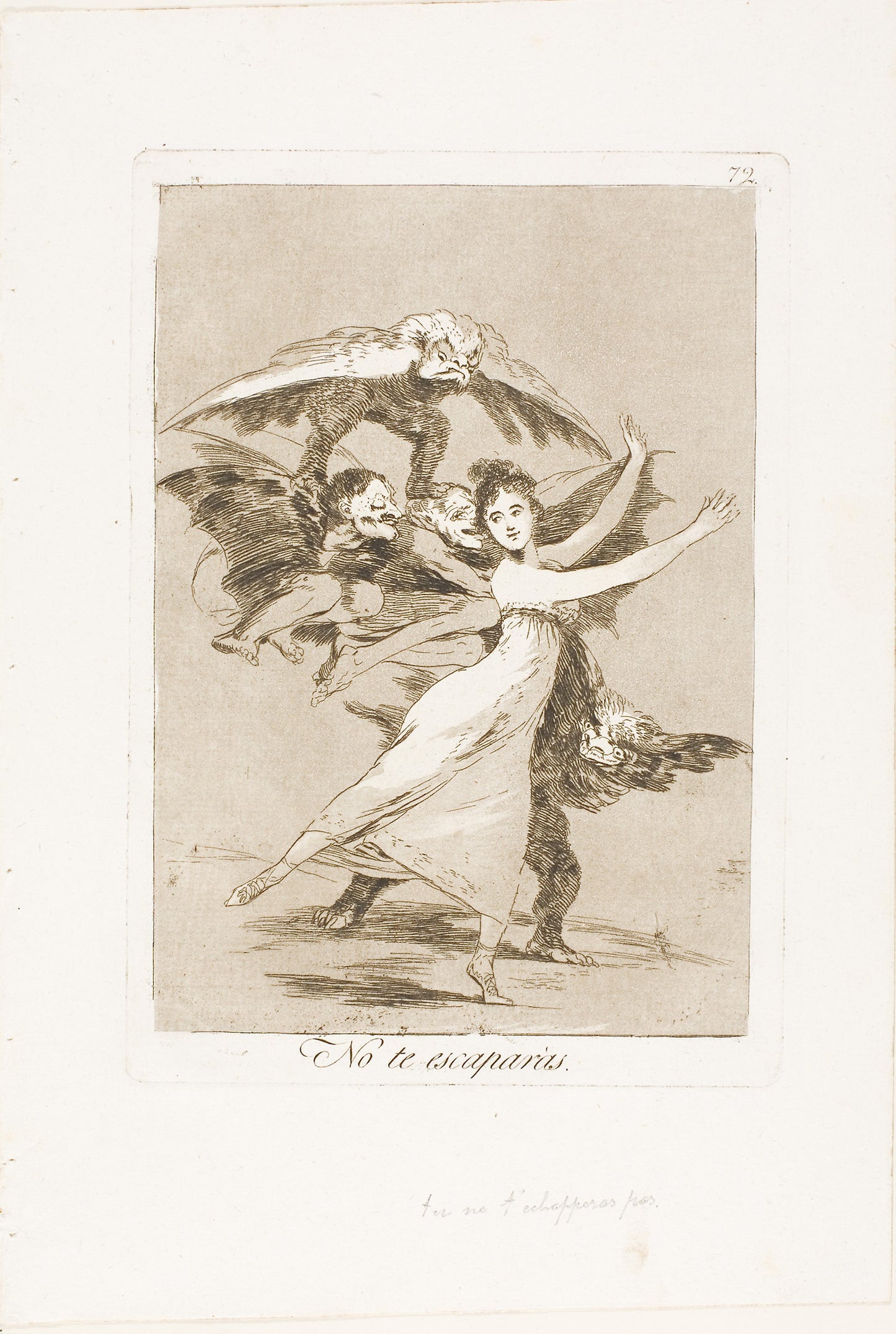You will not escape, plate 72 from Los Caprichos -  Francisco José de Goya y Lucientes,  Poster Print Wall Art