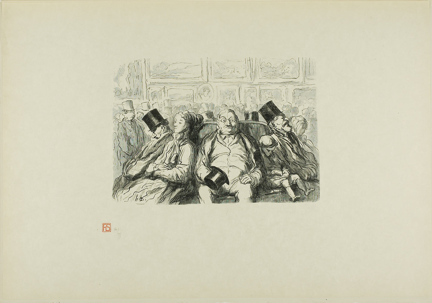Paris, The great Art exhibition -  In the Great Salon, A moment of reflection -  Etienne (French, 19th century),  Poster Print Wall Art