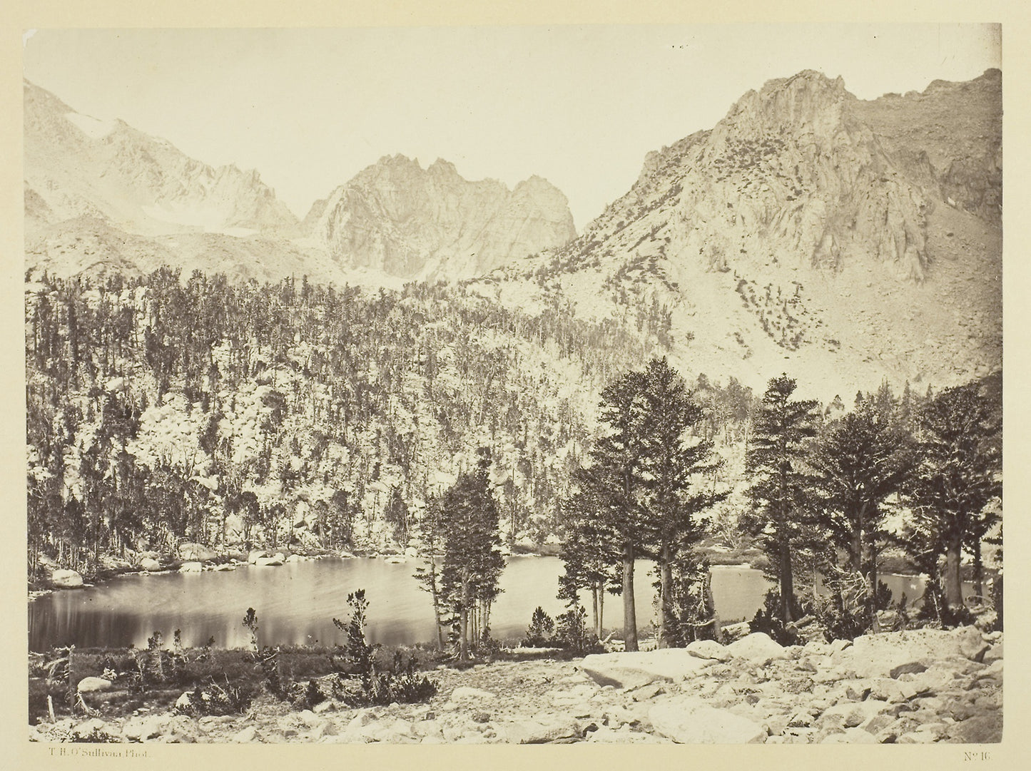 Alpine Lake, in the Sierra Nevada, California -  Timothy O'Sullivan,  Poster Print Wall Art