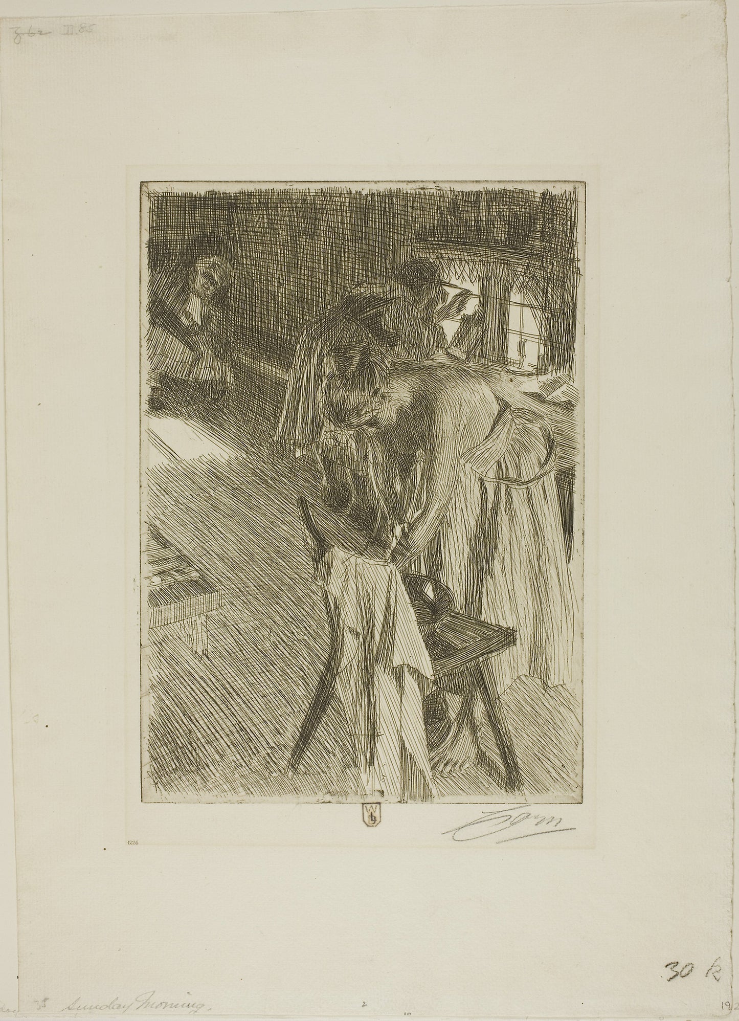 Sunday Morning -  Anders Zorn,  Poster Print Wall Art