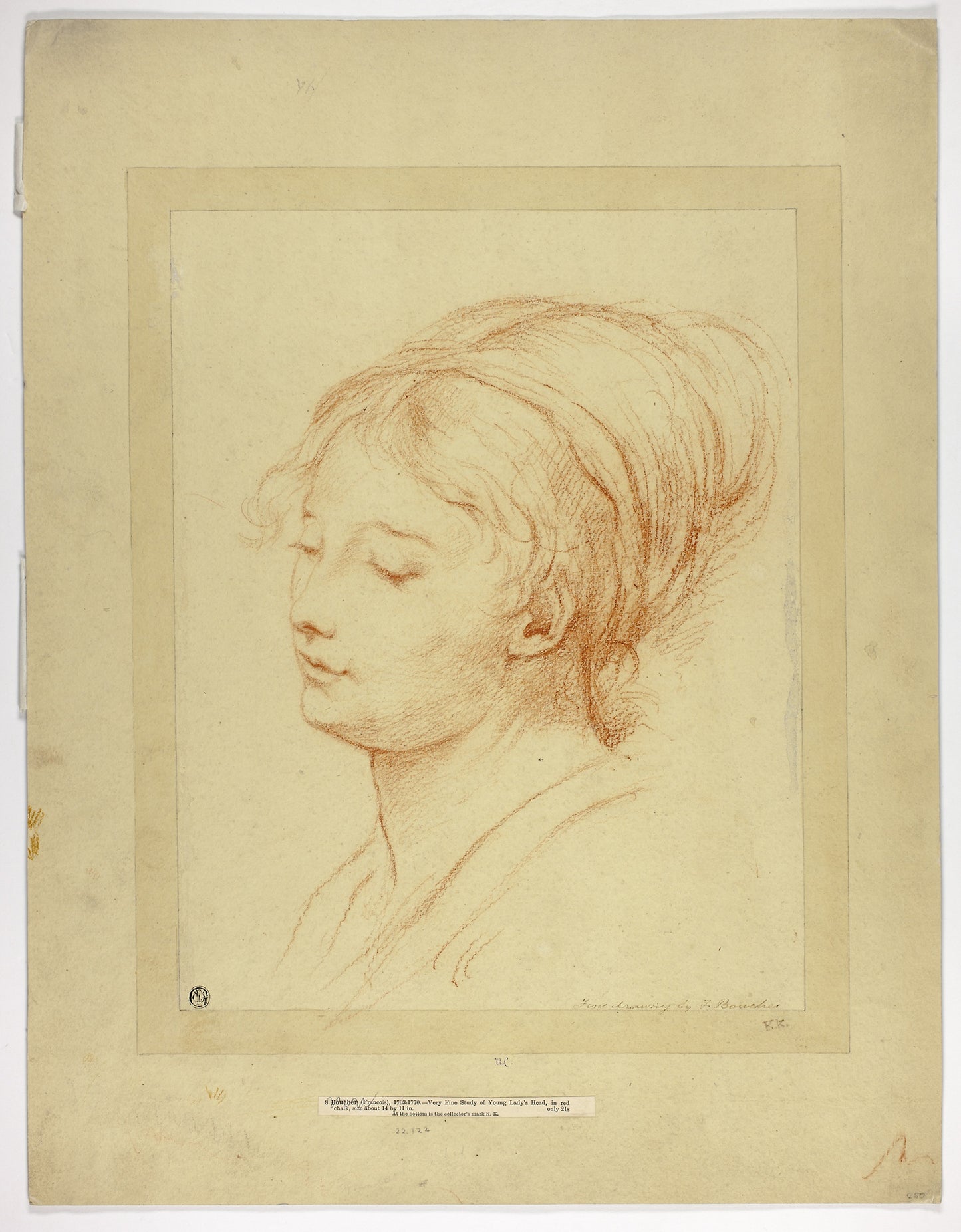Girl's Head in Three-Quarter View -  Follower of Jean-Baptiste Greuze,  Poster Print Wall Art